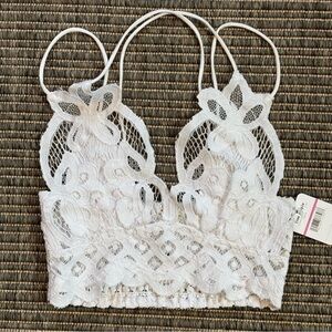 Free People White Lace Bralette